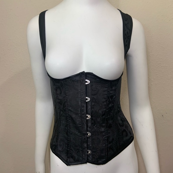 Black Underbust Steampunk Corset New - Picture 9 of 12